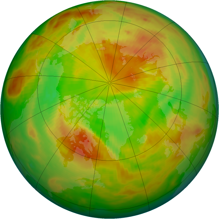 Arctic ozone map for 28 May 1981